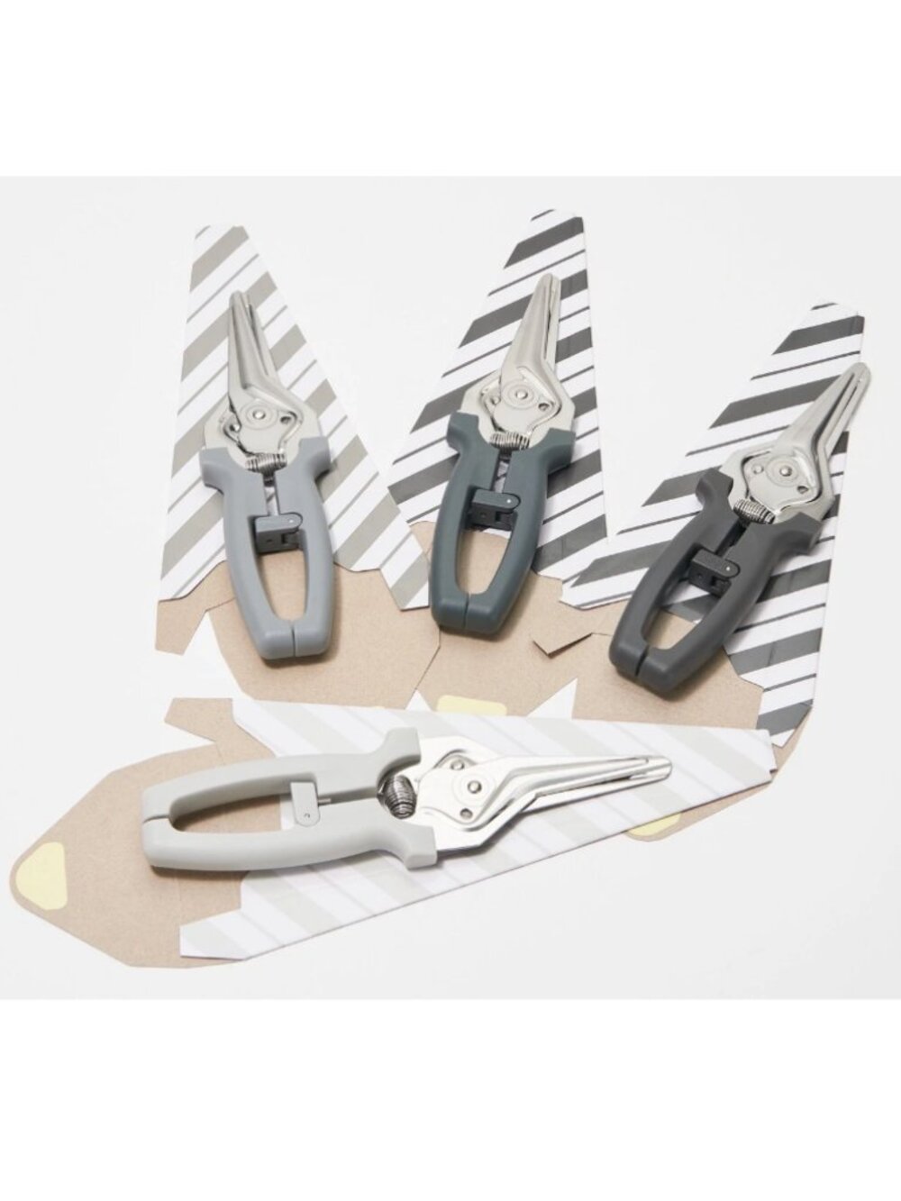 Kuhn Rikon Shears Set of 4 K52139 New QVC K52139 GREY SCALE